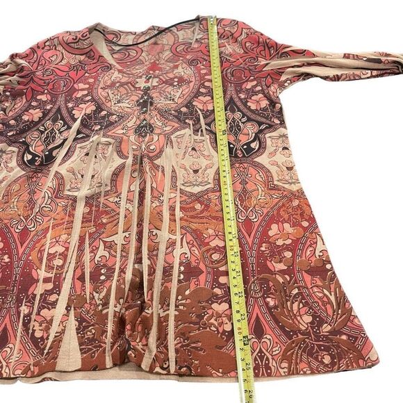 Unbranded Tan, Brown & Red Top‎ - Size Small - Picture 7 of 8